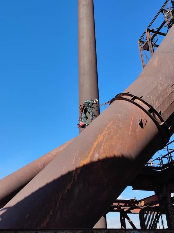 Reprise de fissures par soudage sur un haut fourneau​